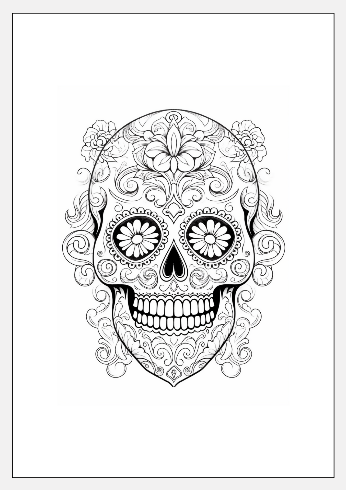 Skulls Colouring Book 1 (downloadable digital product)