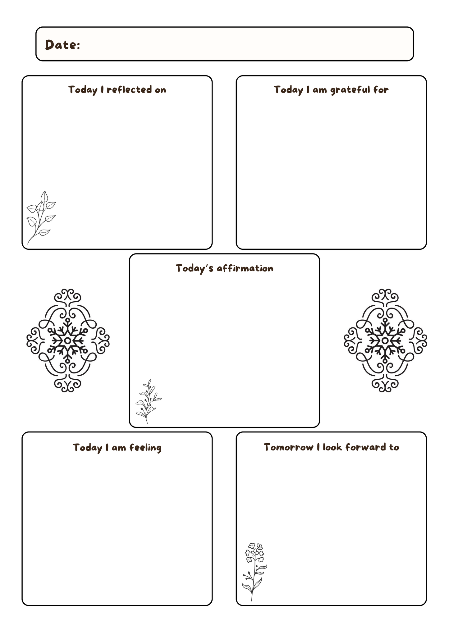 Ruby Diamond Stud Gratitude Journal (downloadable digital product)