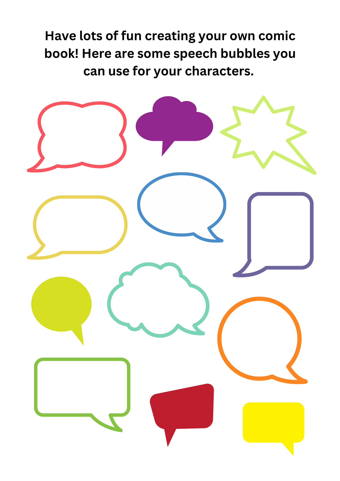 My Blank Comic Book 2 (downloadable digital product)