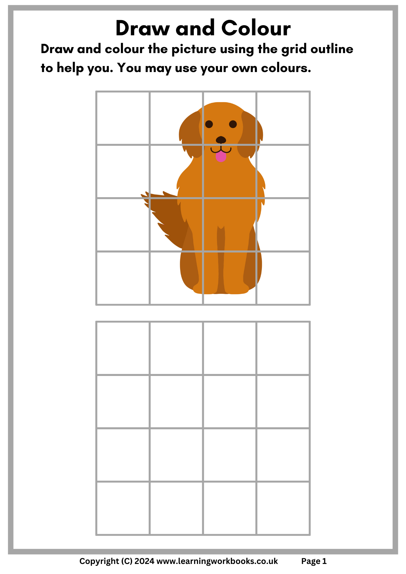 Draw and Colour Book 1 (downloadable digital product)