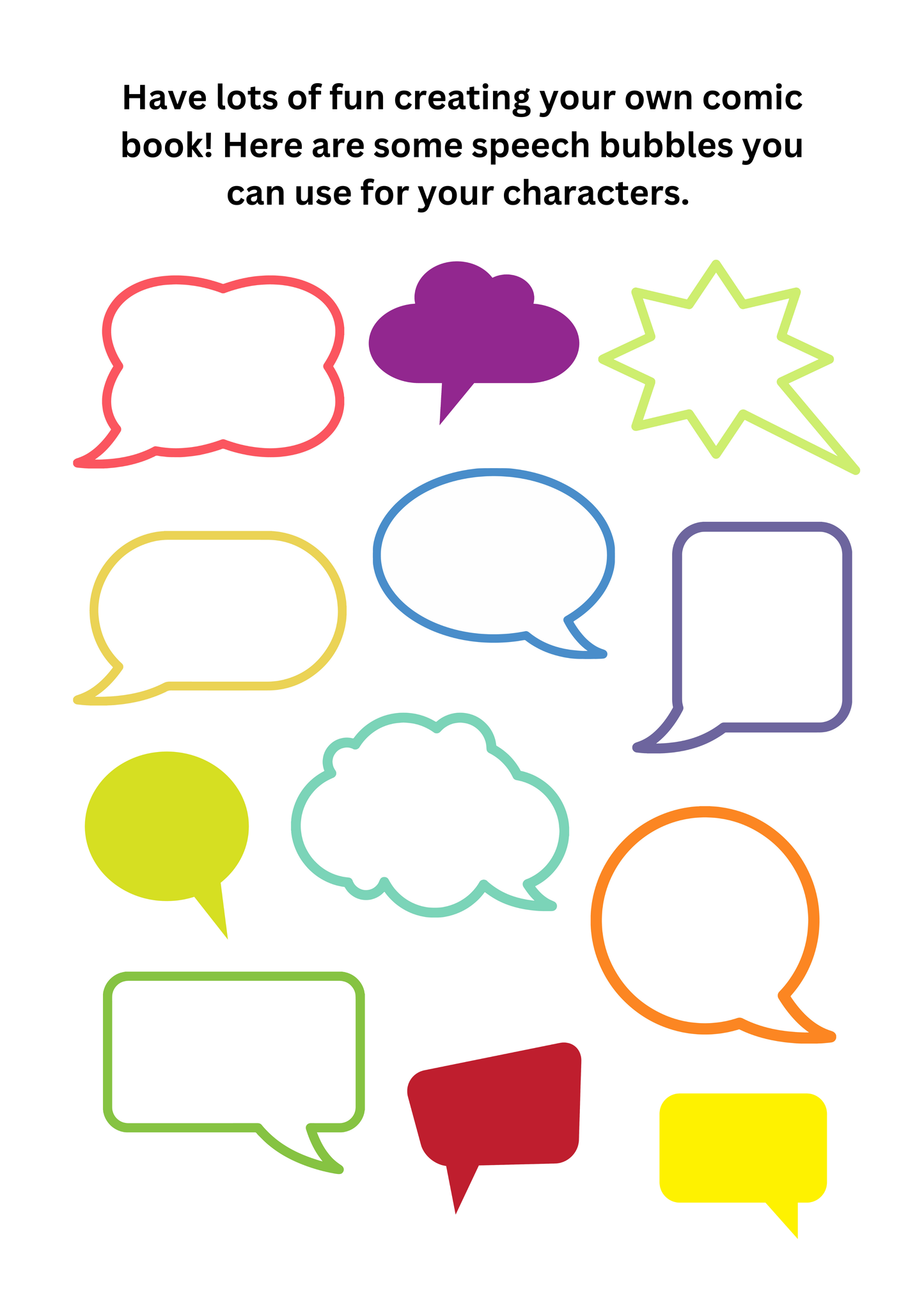 My Blank Comic Book 1 (downloadable digital product)