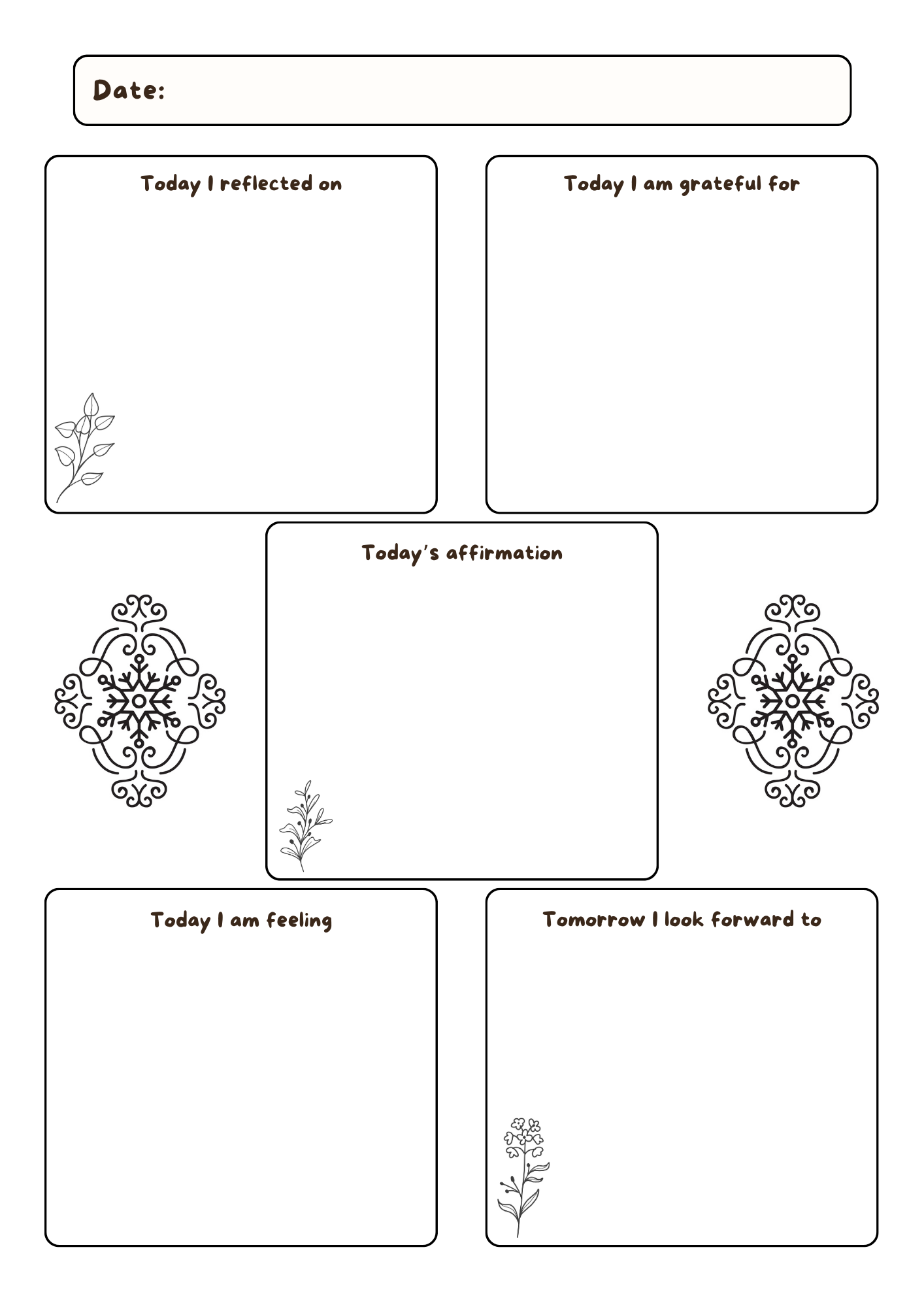 Jungle Patterns Gratitude Journal 2 (downloadable digital product)