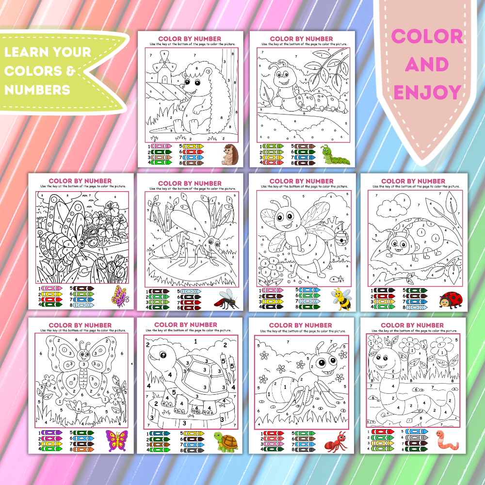 Spring Colour by Number Activity Book (downloadable digital product)