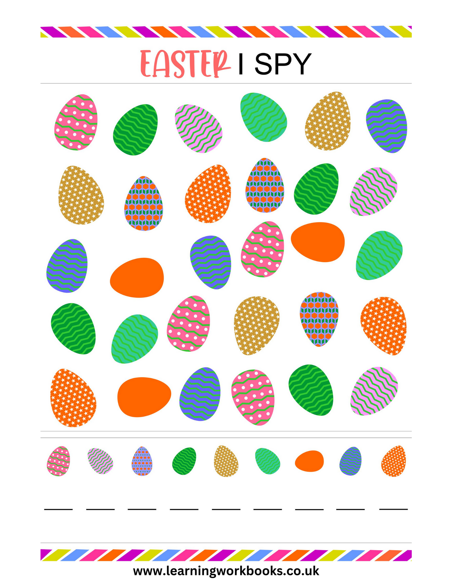 Easter I Spy Puzzle Book 1 (downloadable digital product)