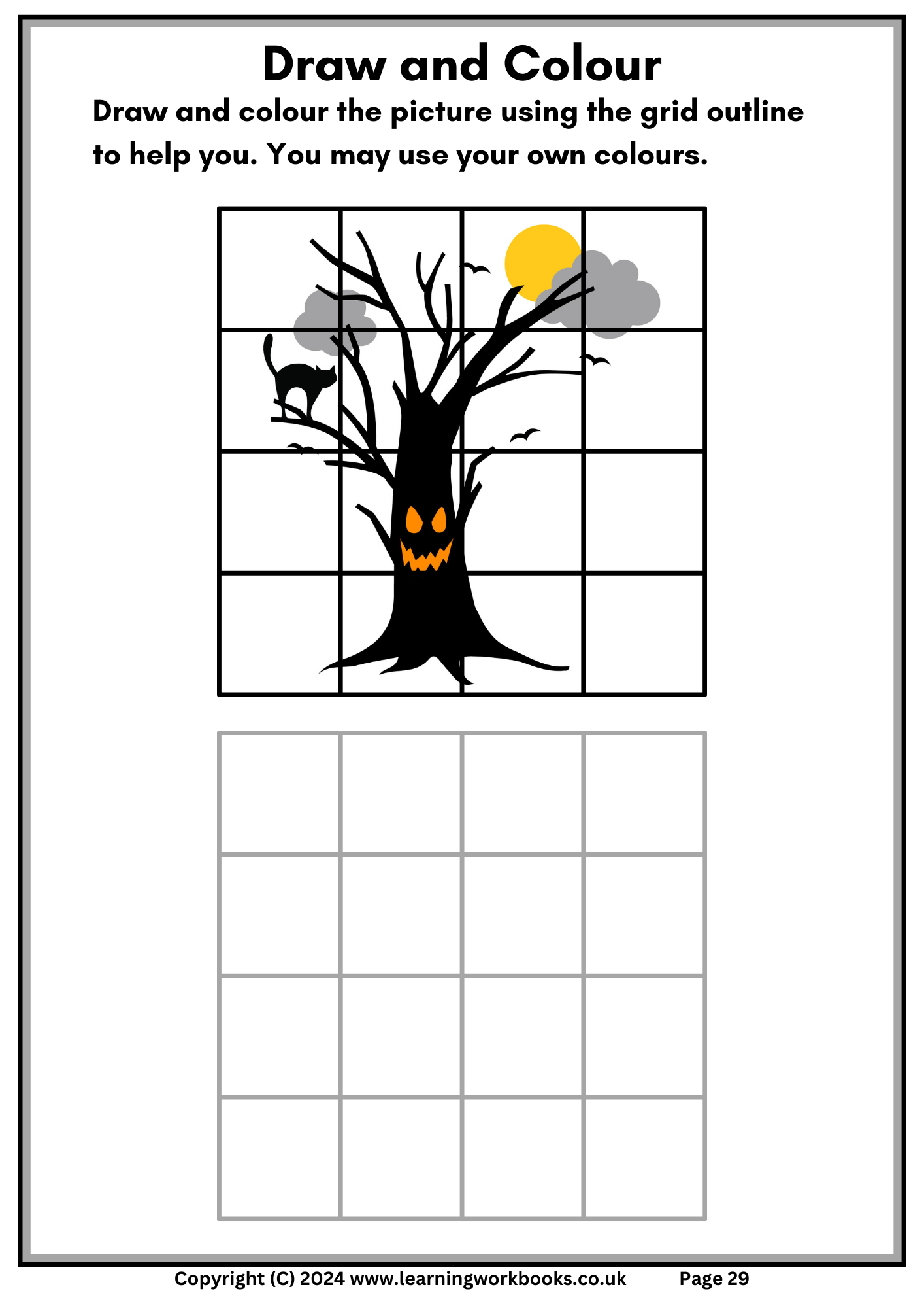 Draw and Colour Halloween Pictures Book 3 (downloadable digital product)