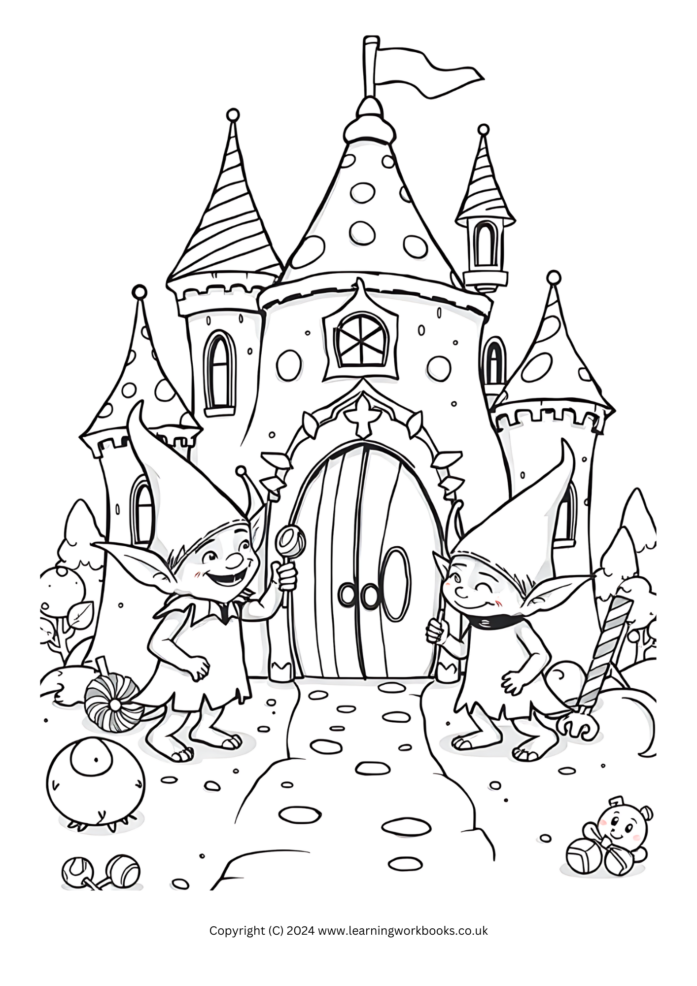 Candy Goblin Friends Halloween Colouring Book (downloadable digital product)