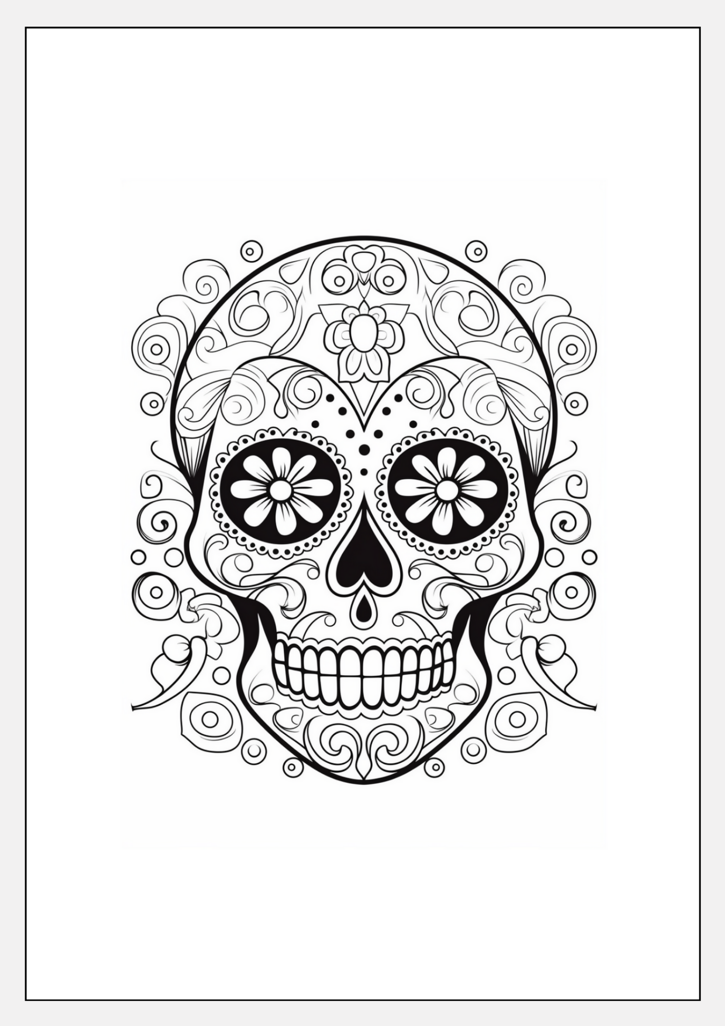 Skulls Colouring Book 2 (downloadable digital product)