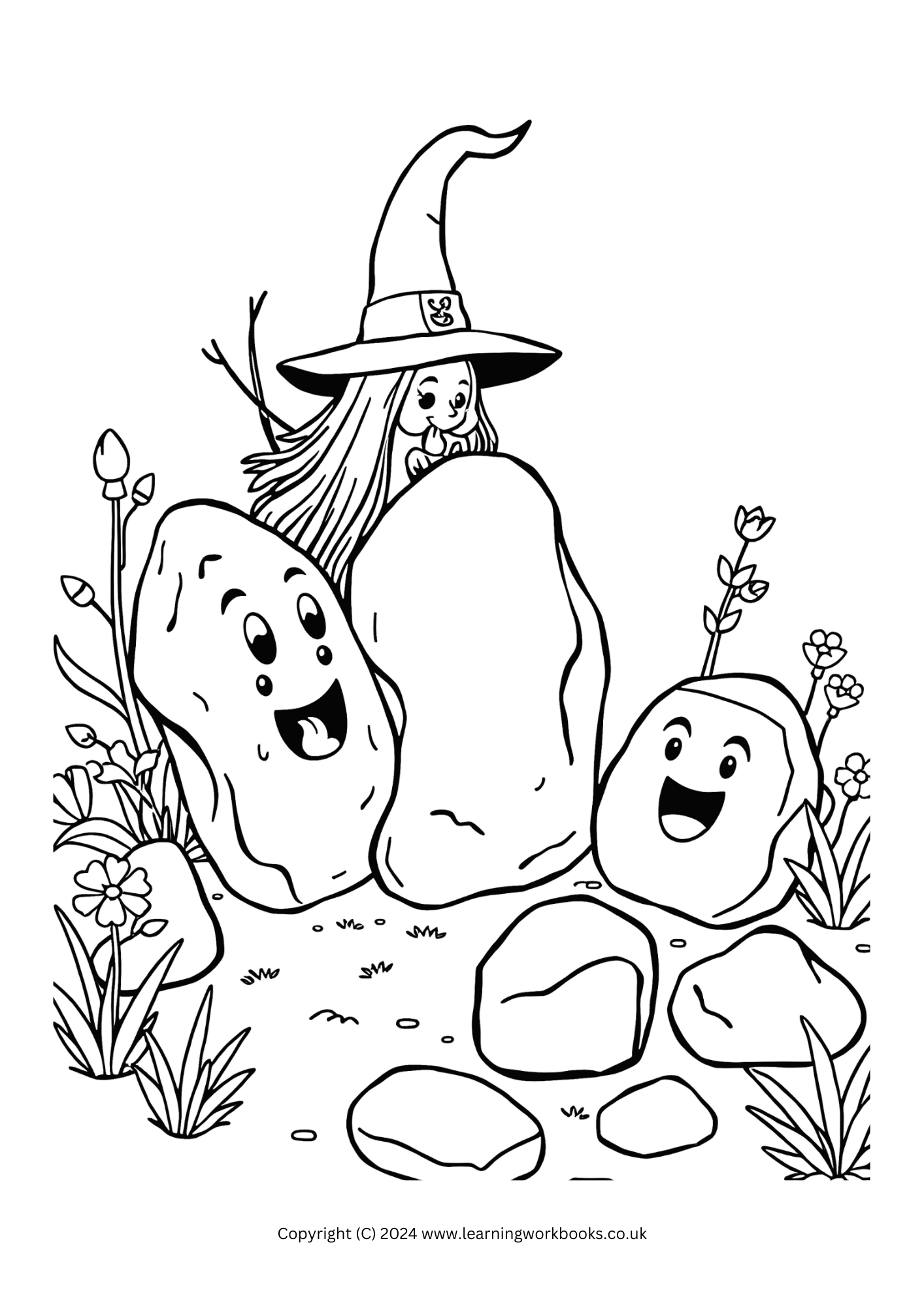 The Witch's Garden Halloween Colouring Book (downloadable digital product)