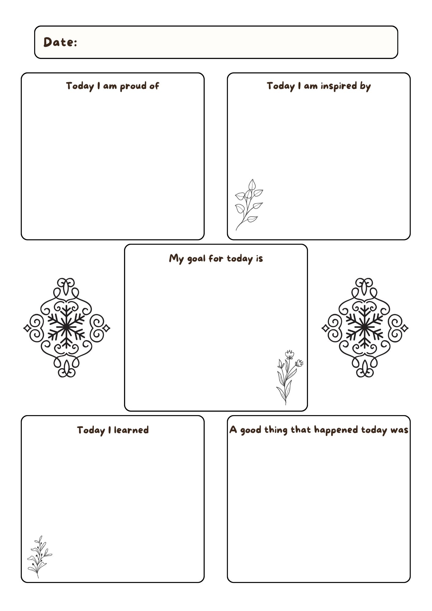 Jungle Patterns Gratitude Journal 3 (downloadable digital product)