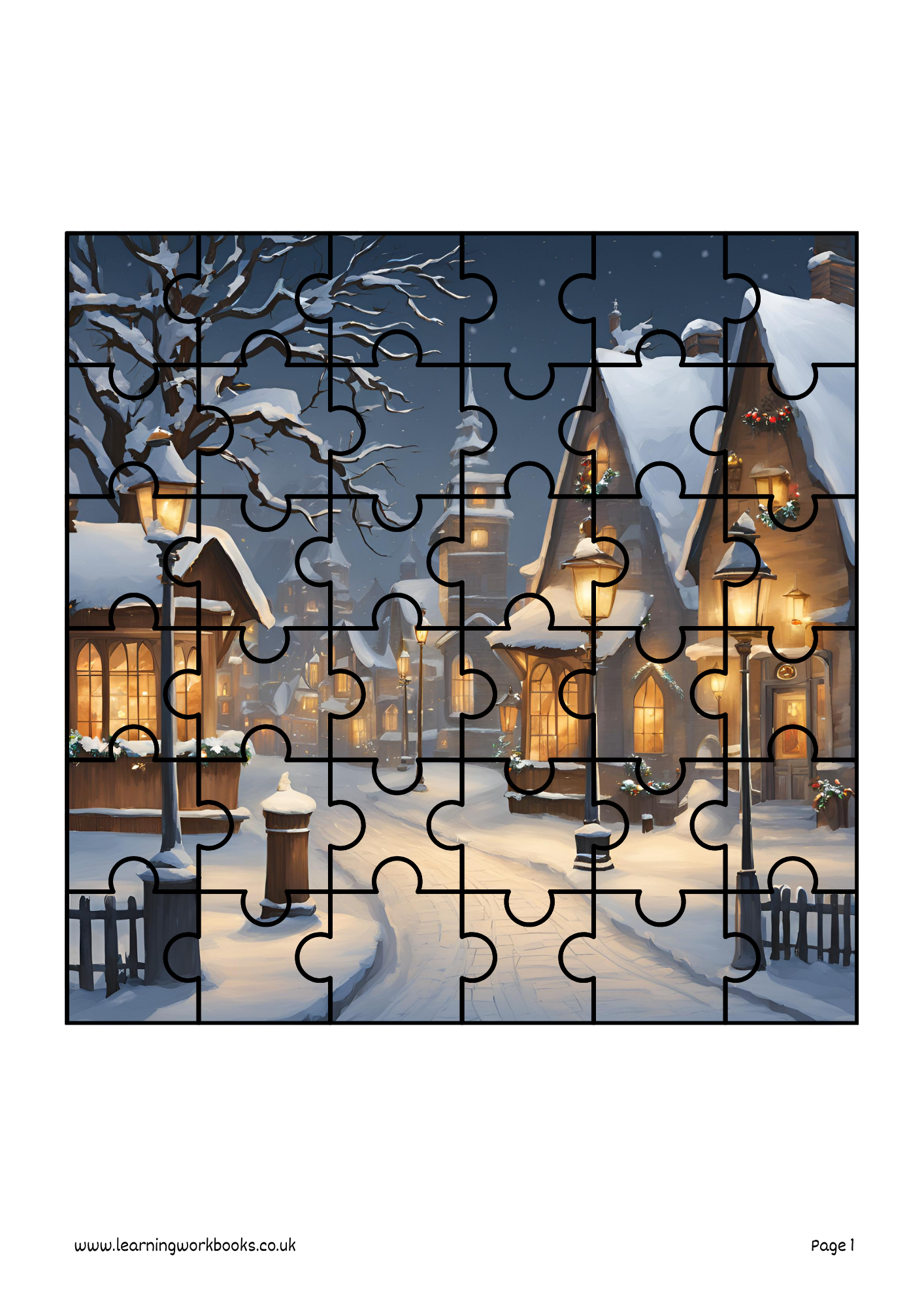Christmas Jigsaw Book 1 (downloadable digital product)