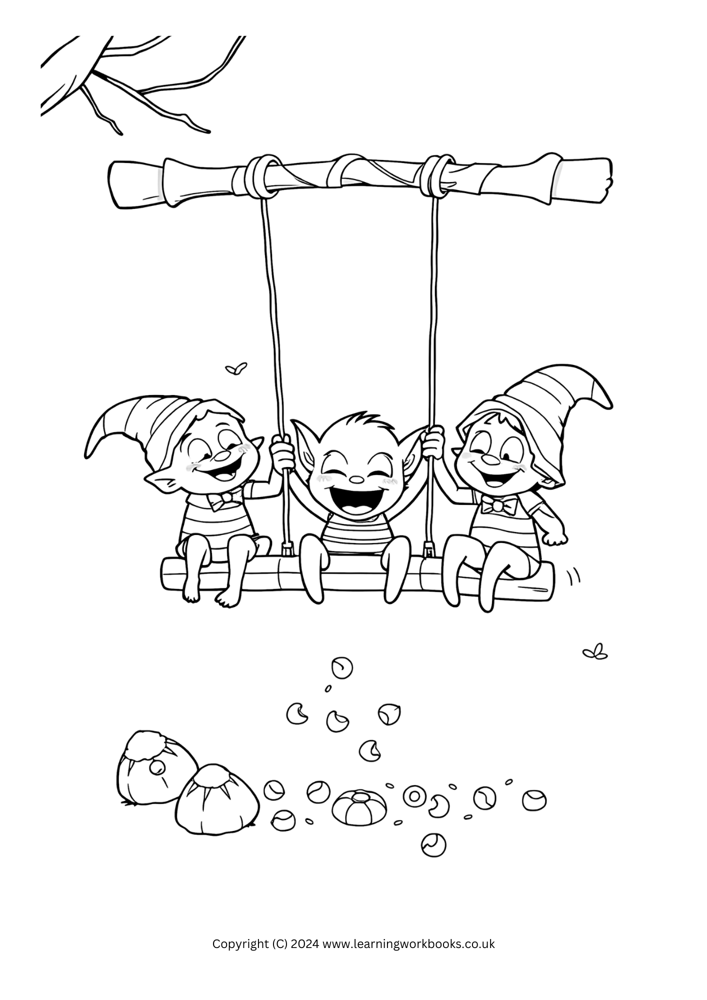Candy Goblin Friends Halloween Colouring Book (downloadable digital product)