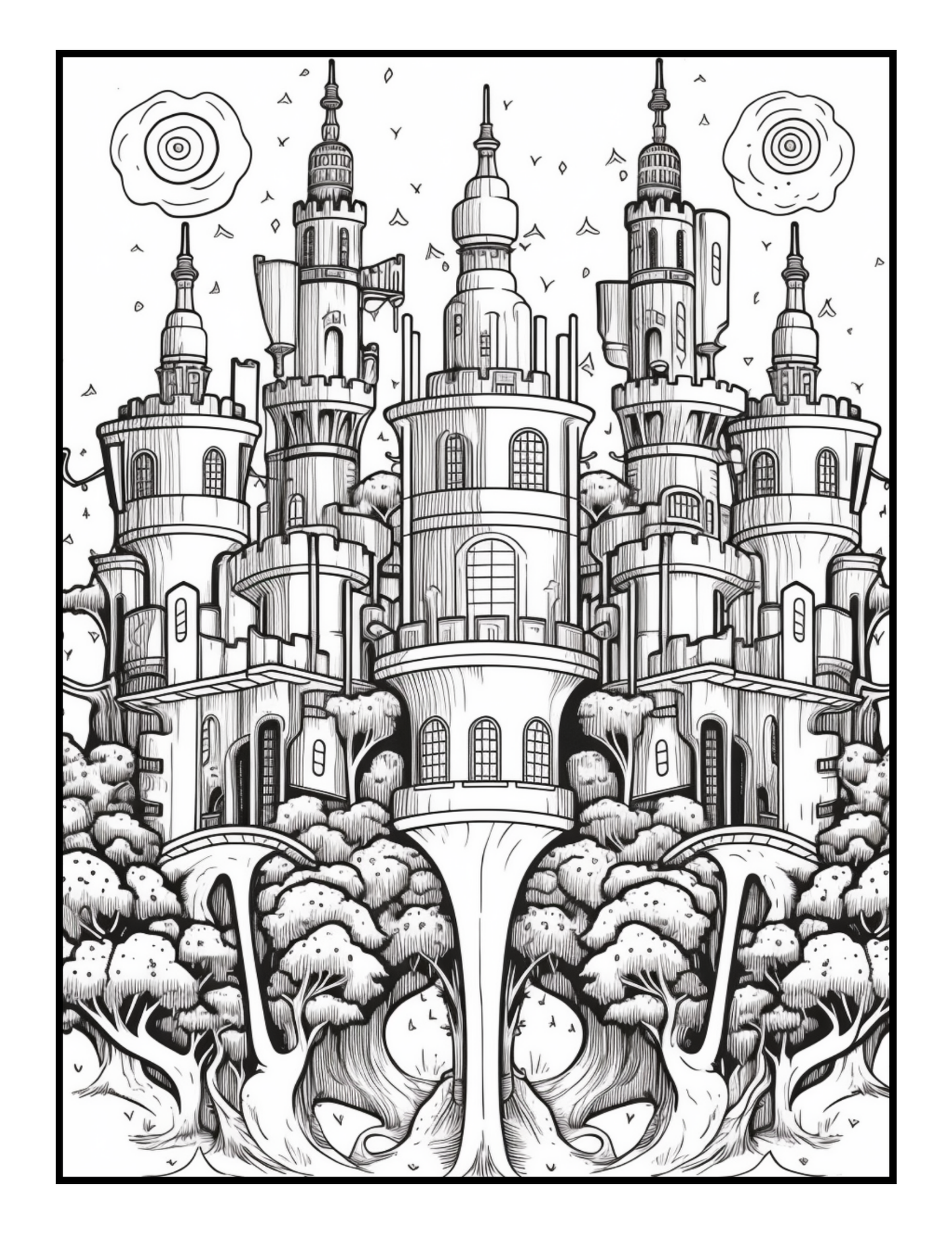 Castles Colouring Book 2 (downloadable digital product)