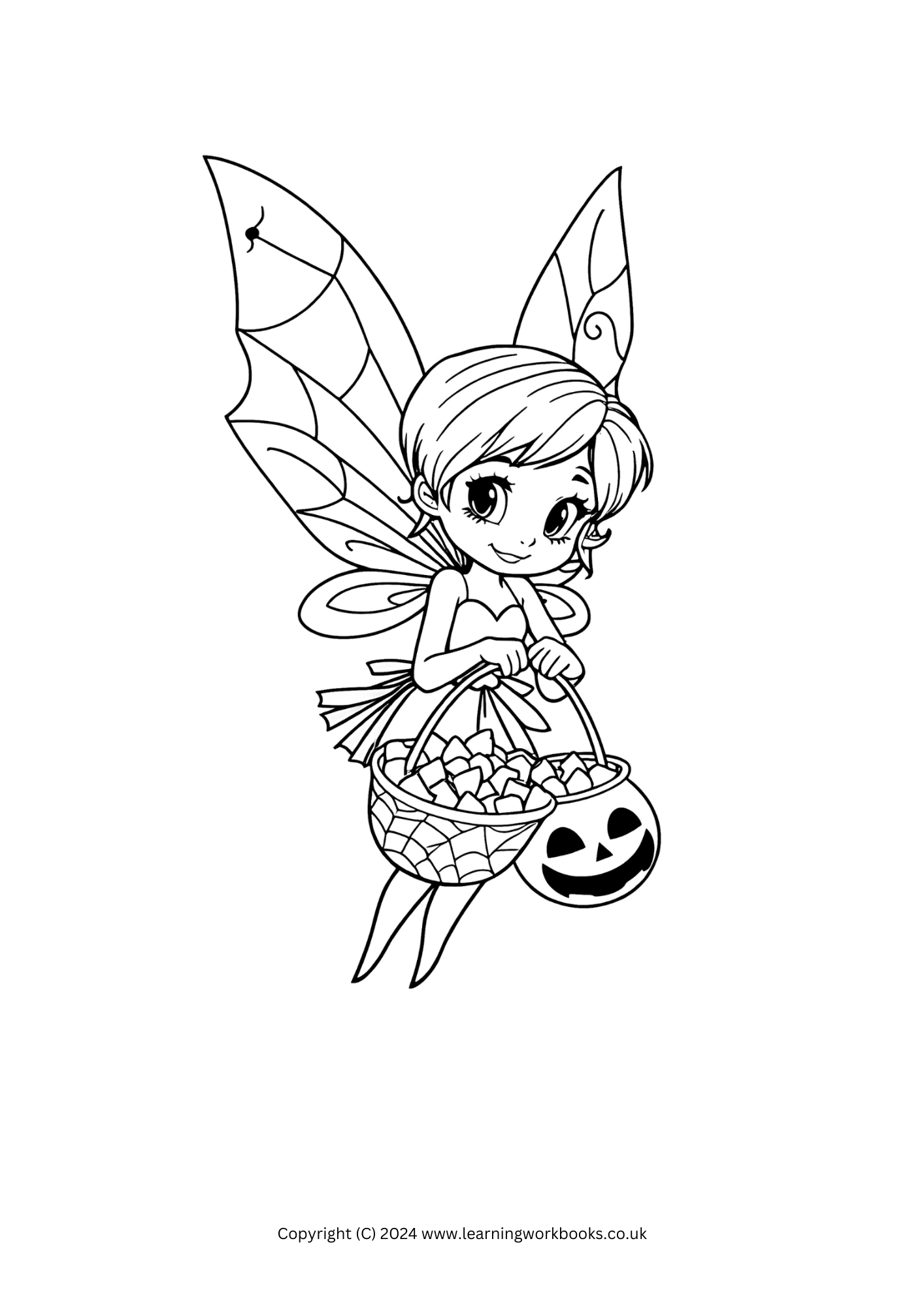 Magical Fairies Halloween Colouring Book (downloadable digital product)