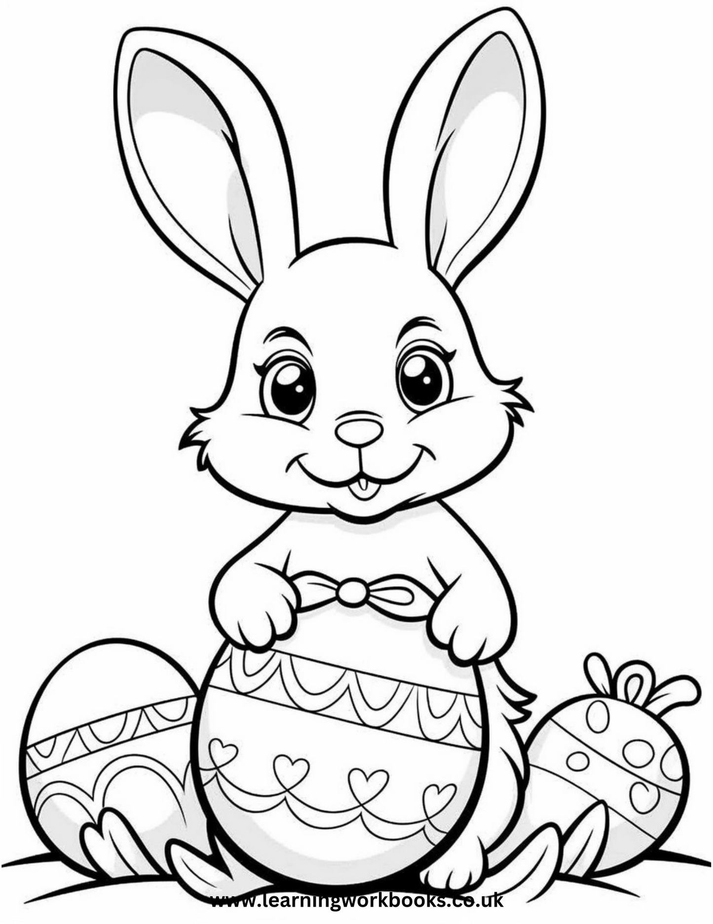 My Easter Bunny Colouring Book 1 (downloadable digital product)