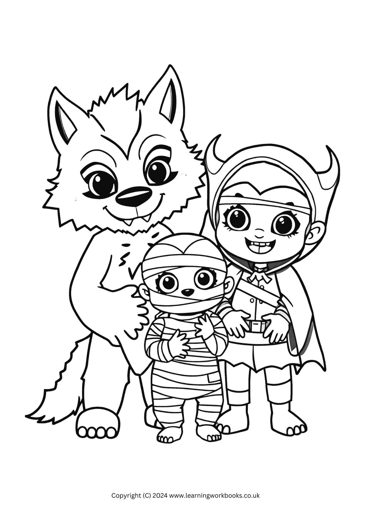 Baby Monsters Halloween Colouring Book (downloadable digital product)