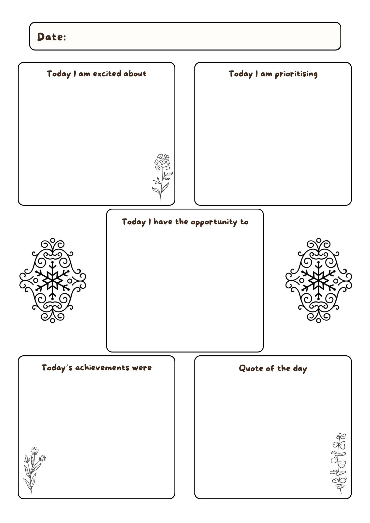 Tropical Gratitude Journal 5 (downloadable digital product)