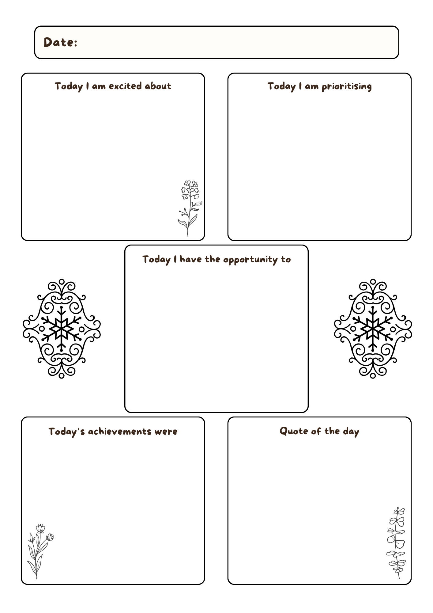Jungle Patterns Gratitude Journal 5 (downloadable digital product)