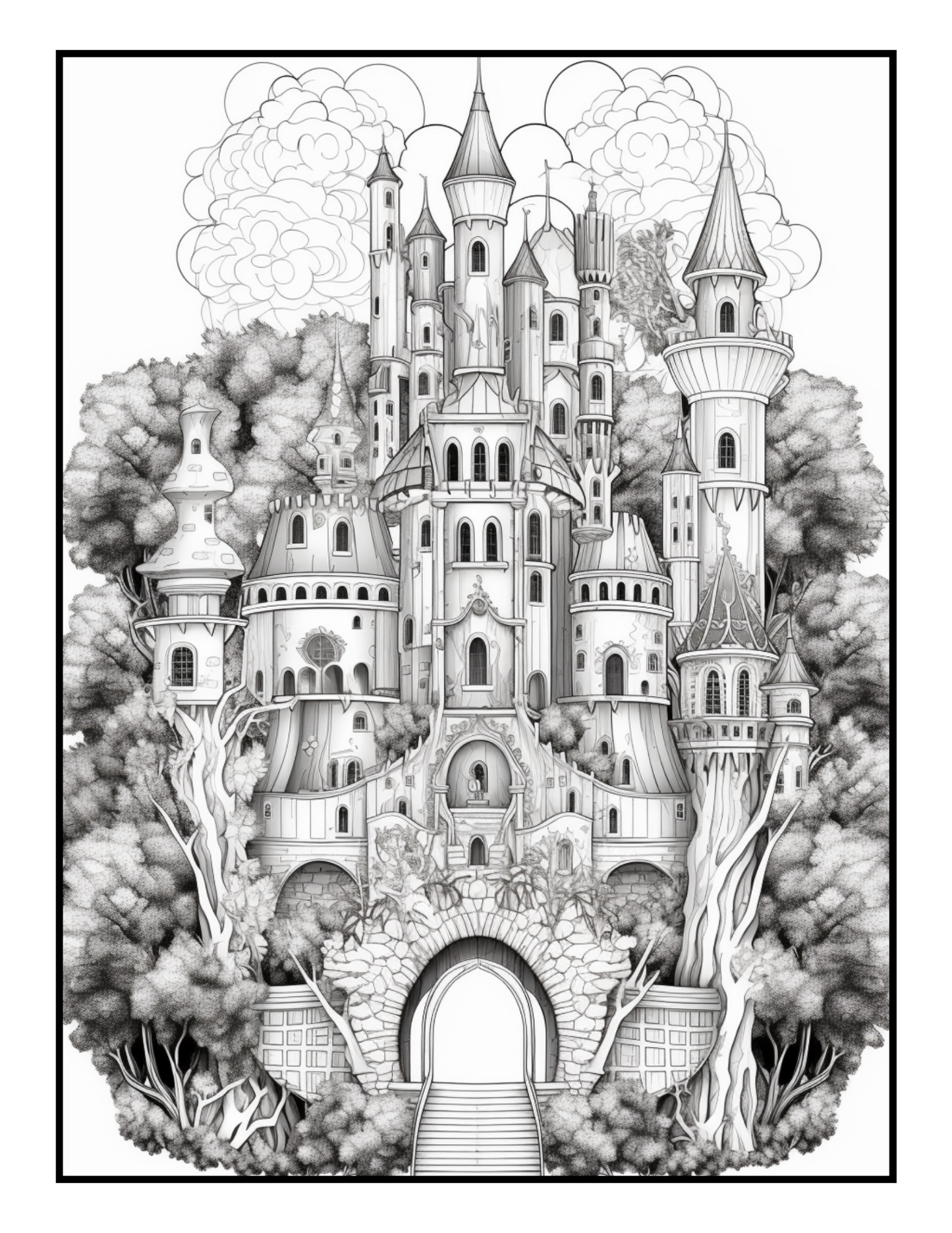 Castles Colouring Book 2 (downloadable digital product)