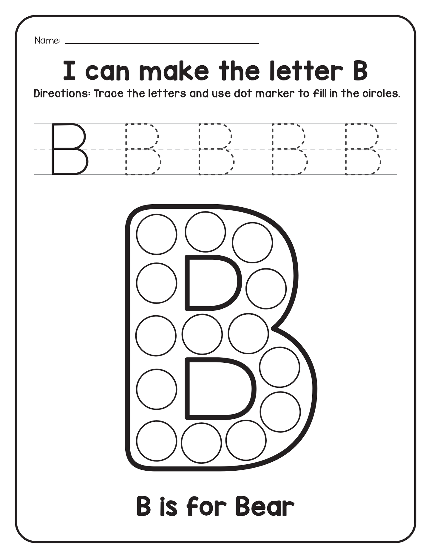 A to Z Animals Dot Marker Book (downloadable digital product)