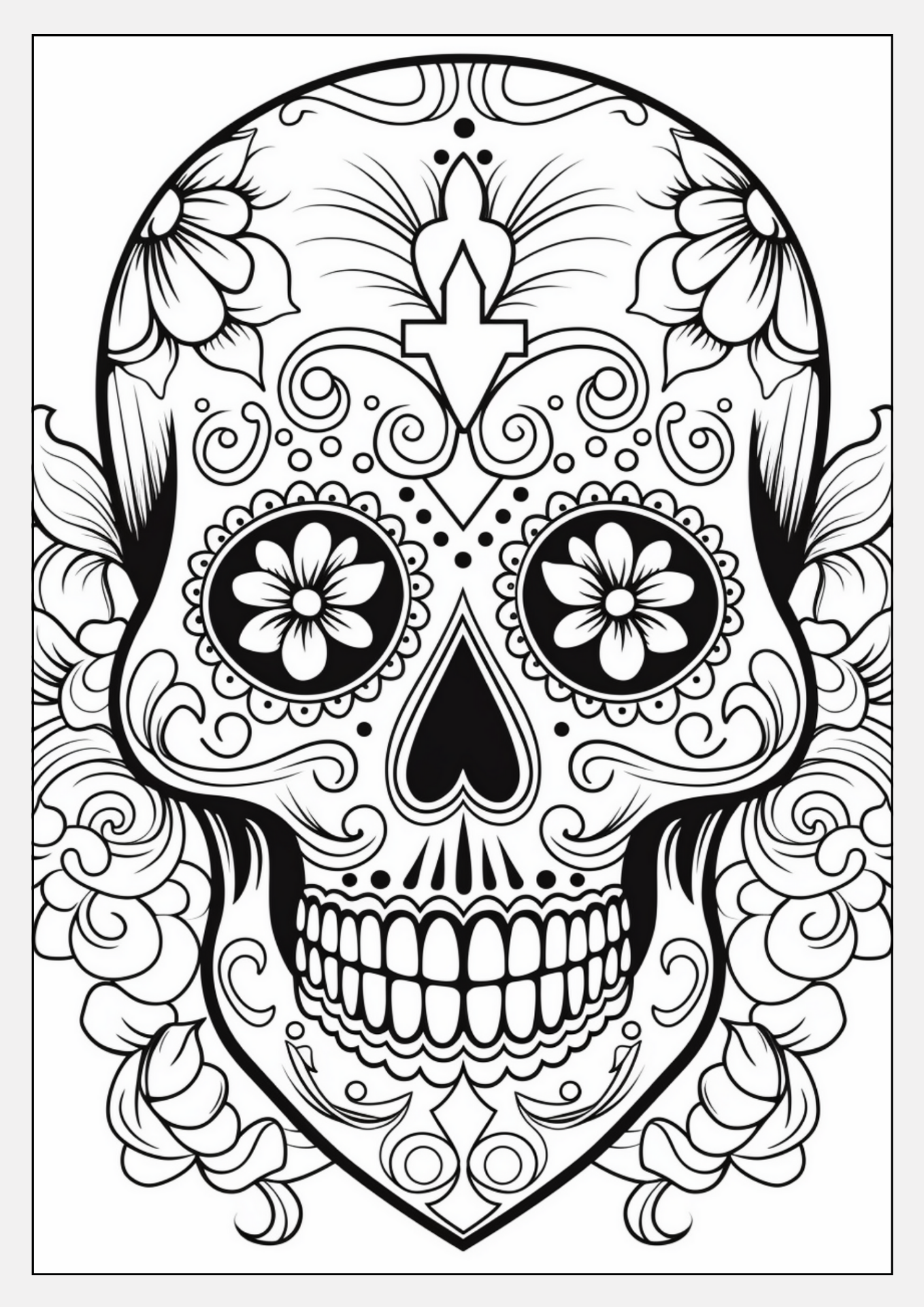 Skulls Colouring Book 1 (downloadable digital product)
