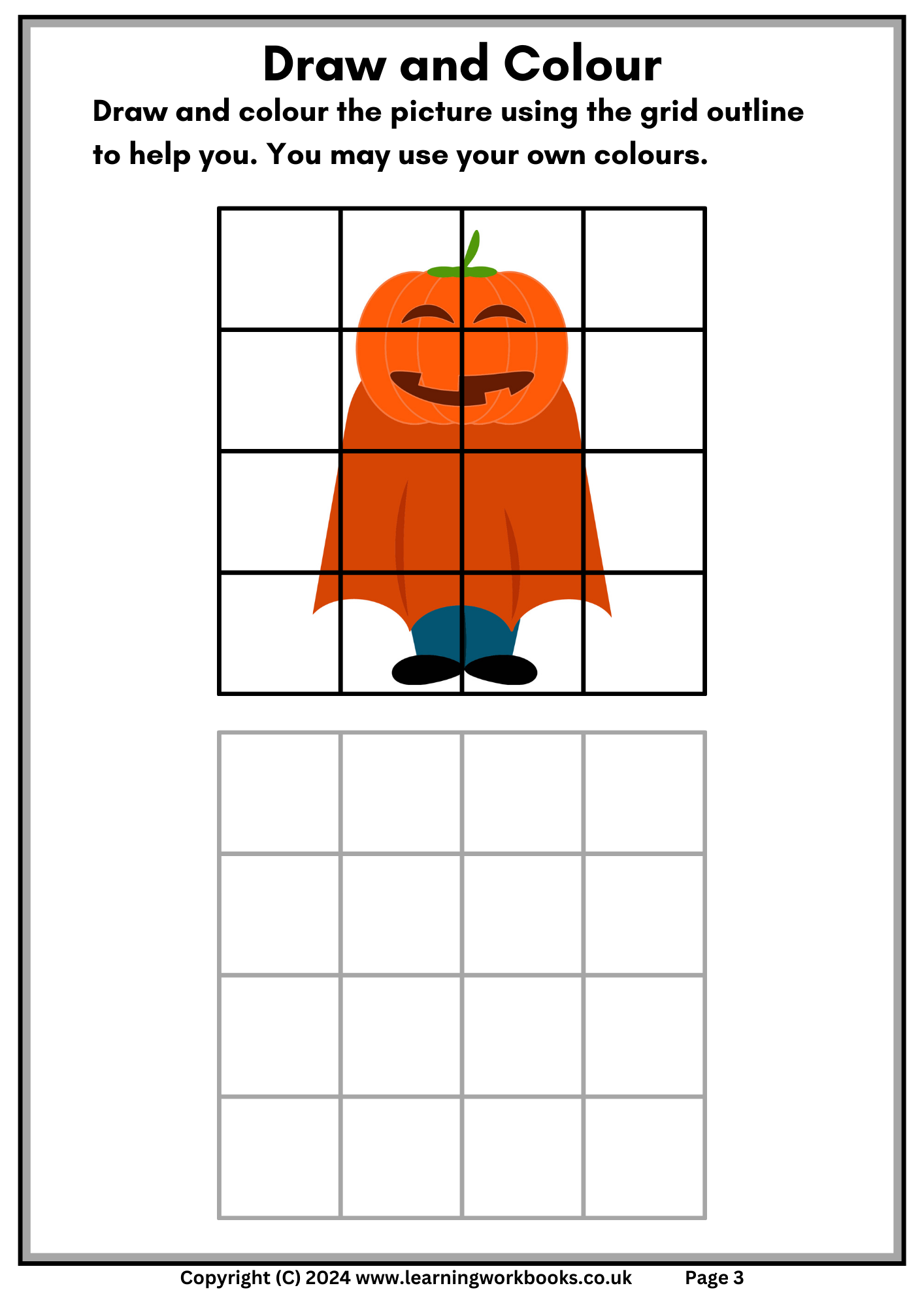 Draw and Colour Halloween Pictures Book 2 (downloadable digital product)