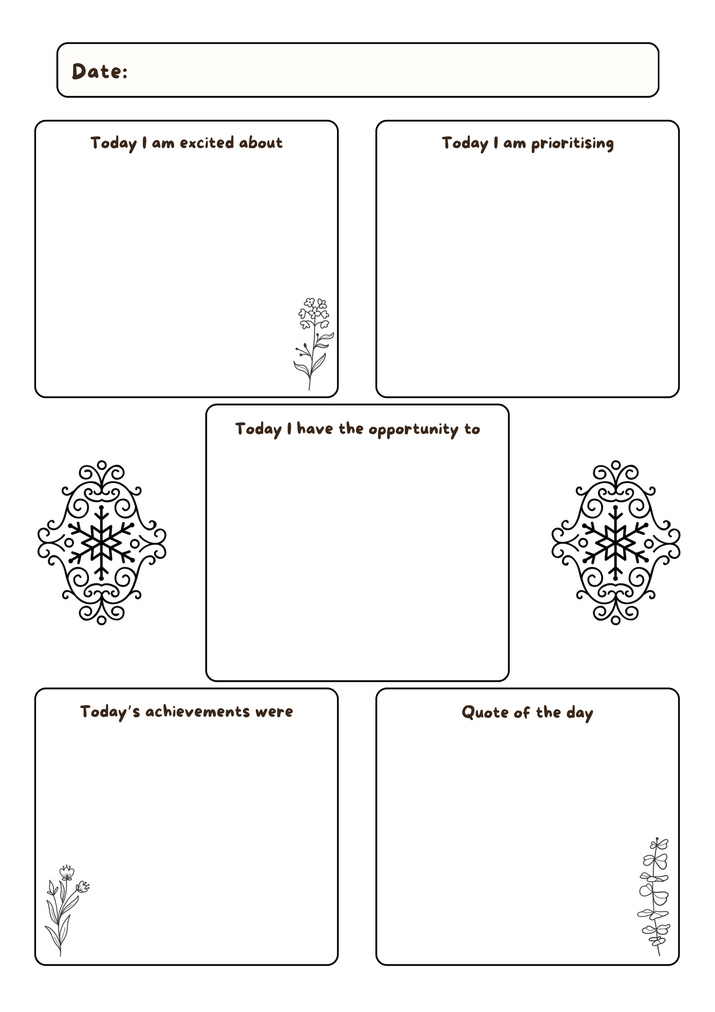Ruby Diamond Stud Gratitude Journal (downloadable digital product)