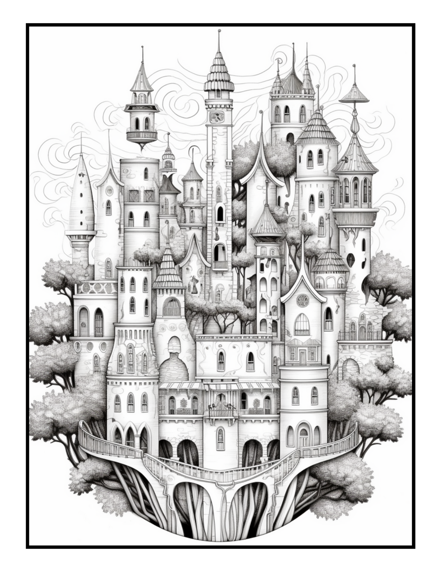 Castles Colouring Book 2 (downloadable digital product)