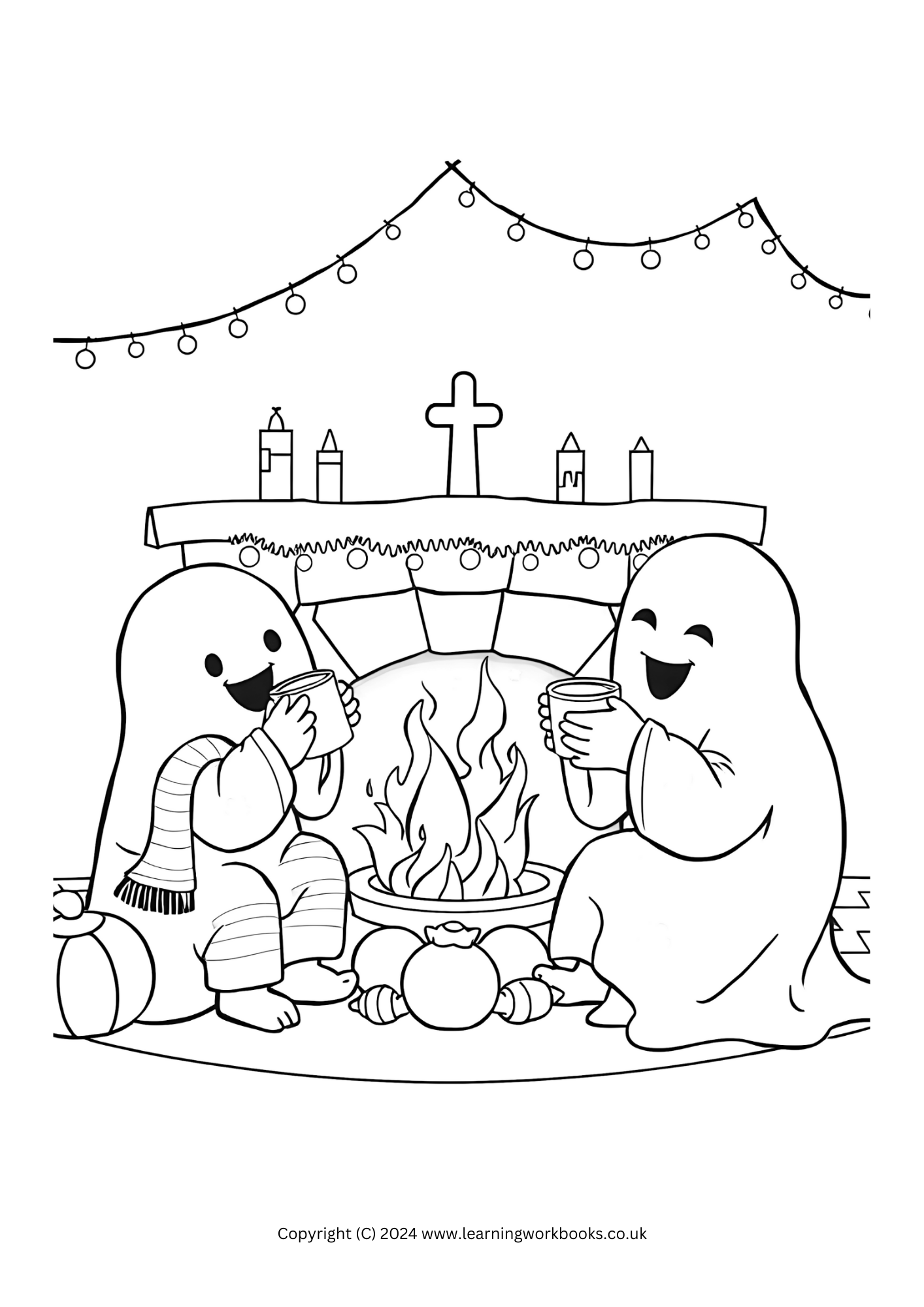 Ghosts in Pyjamas Halloween Colouring Book (downloadable digital product)