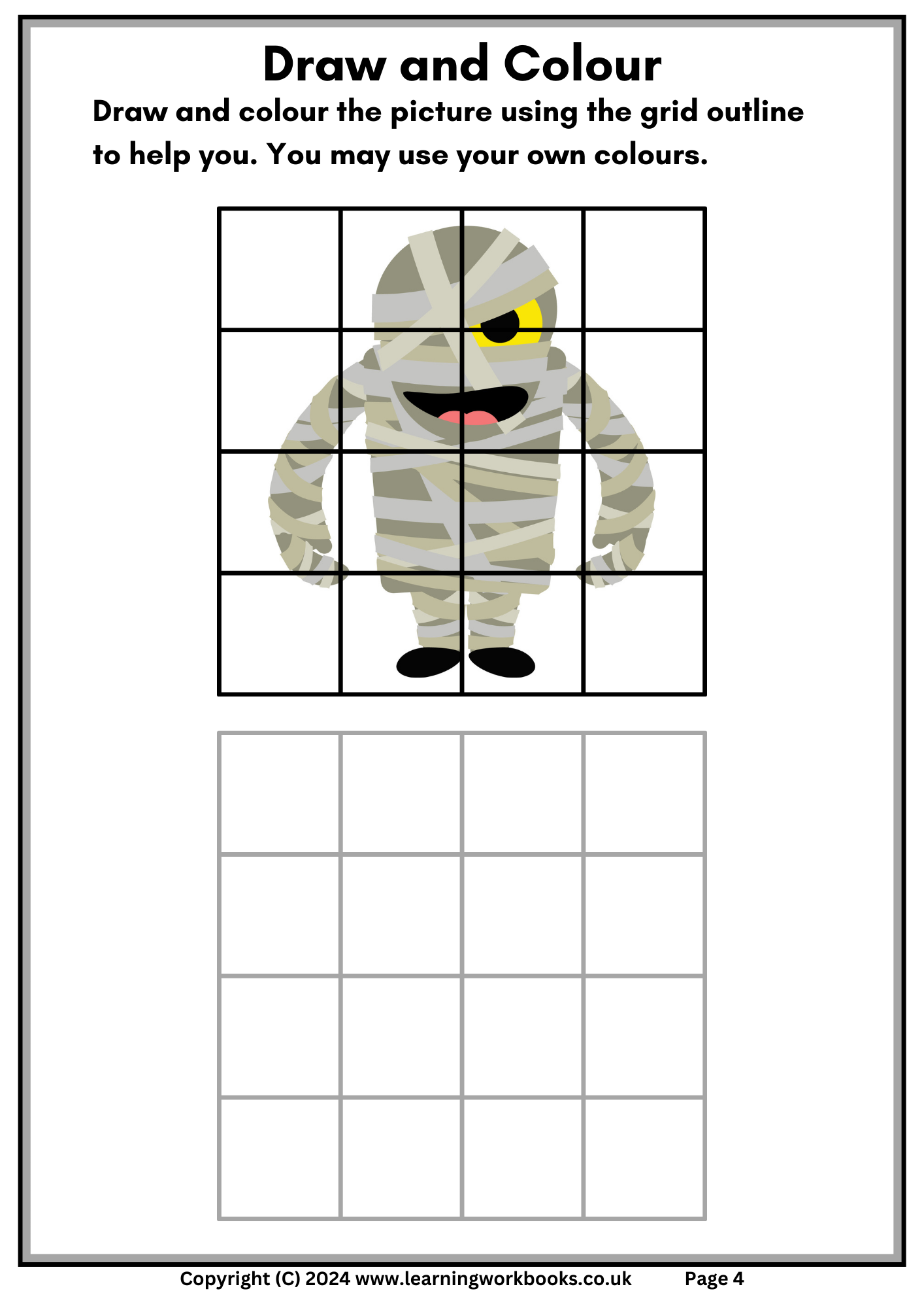 Draw and Colour Halloween Pictures Book 2 (downloadable digital product)