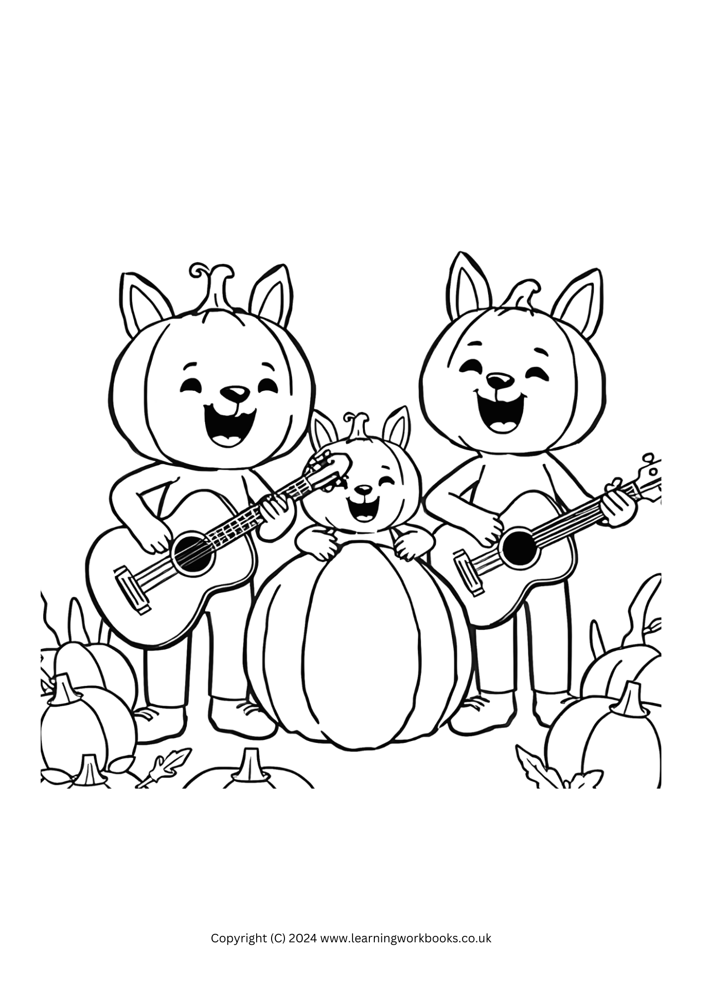 Pumpkin Patch Party Halloween Colouring Book (downloadable digital product)