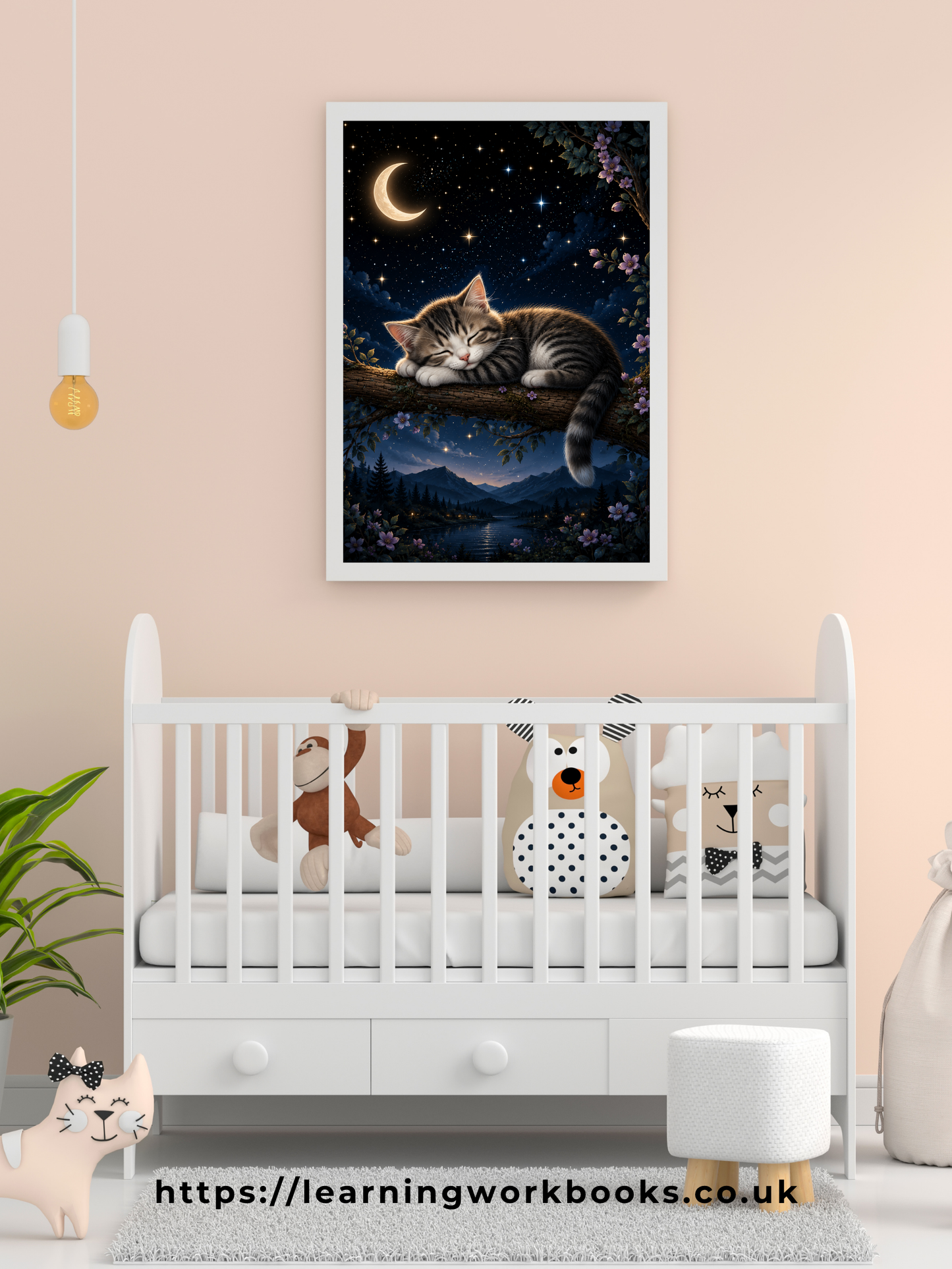 Sleeping Cat on a Branch / Cats Printable Art 2 / Premium Printable Digital Download