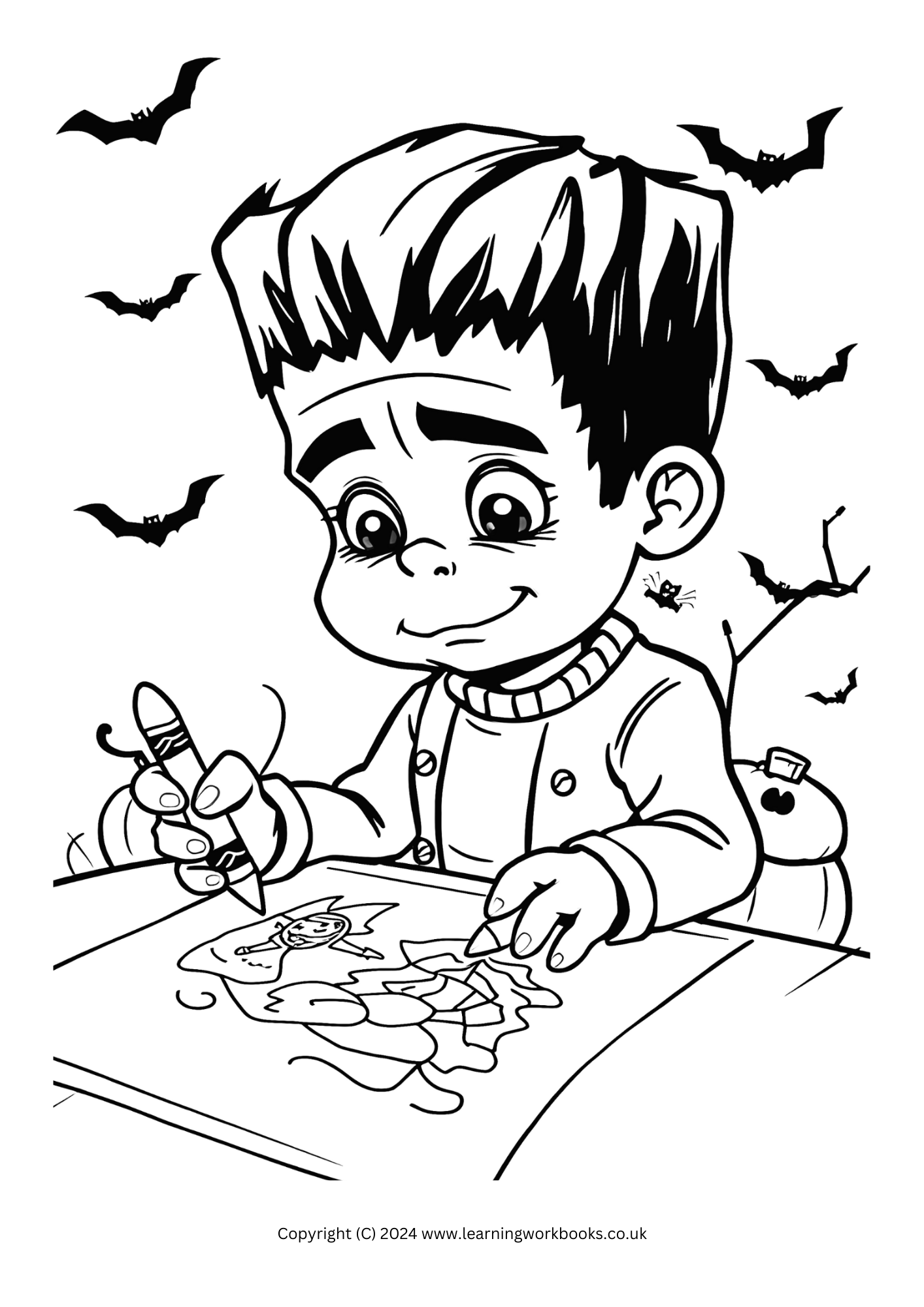 Baby Monsters Halloween Colouring Book (downloadable digital product)