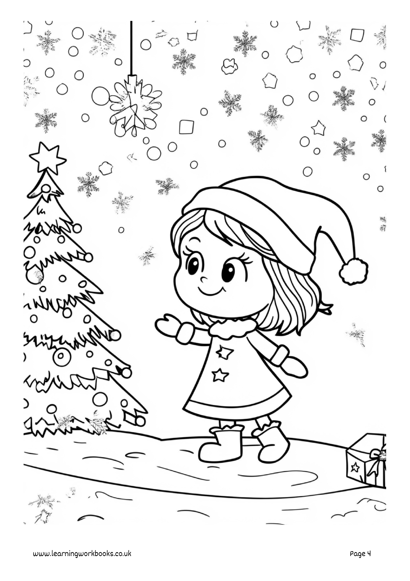 Christmas Colouring Book 4 (downloadable digital product)
