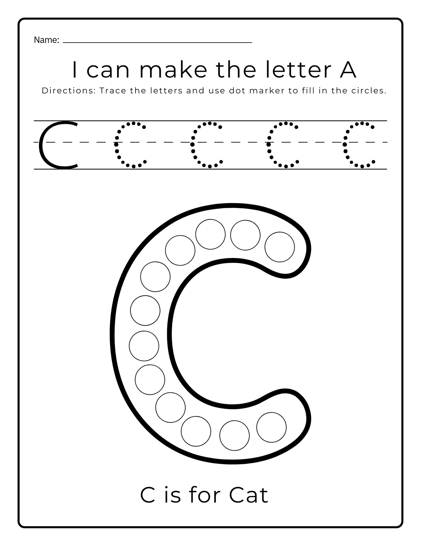 Alphabet Dot Marker Book (downloadable digital product)
