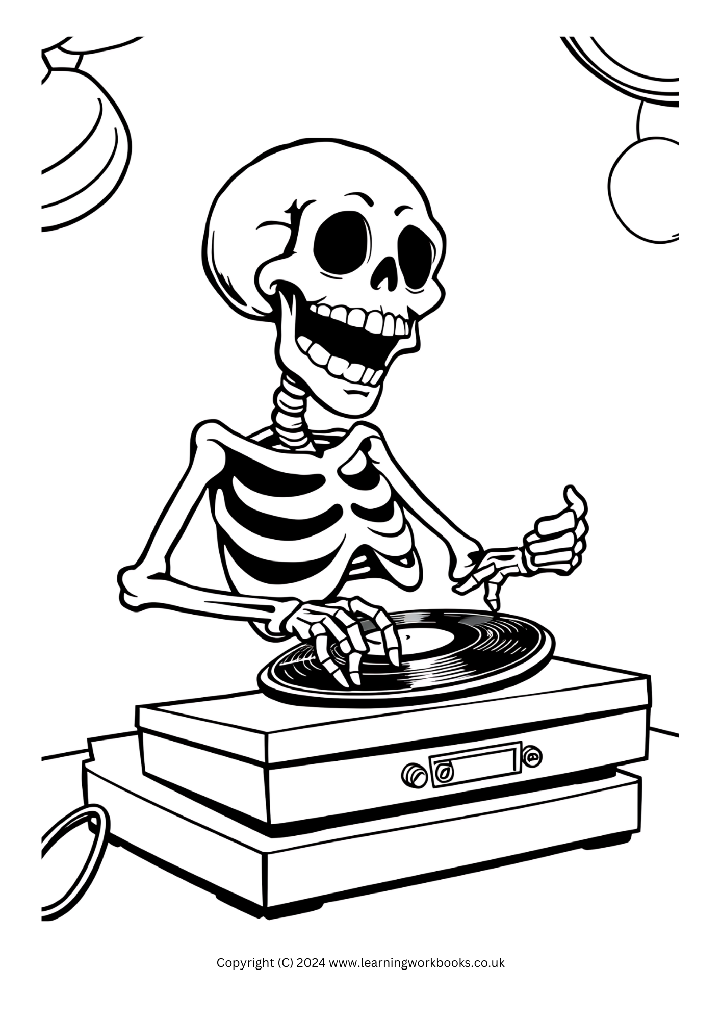 Happy Skeletons Halloween Colouring Book (downloadable digital product)