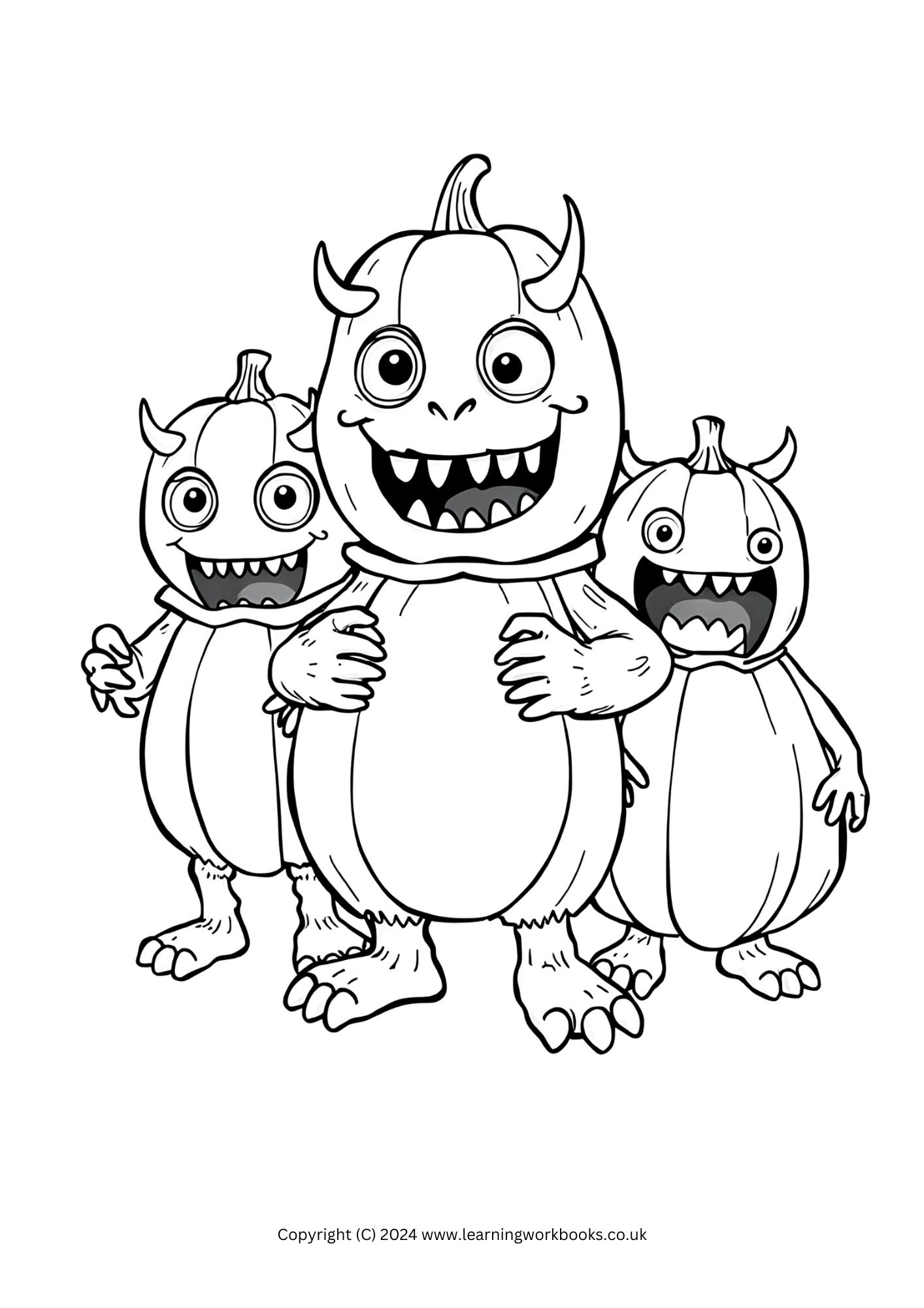 Cuddle Monsters Halloween Colouring Book (downloadable digital product)