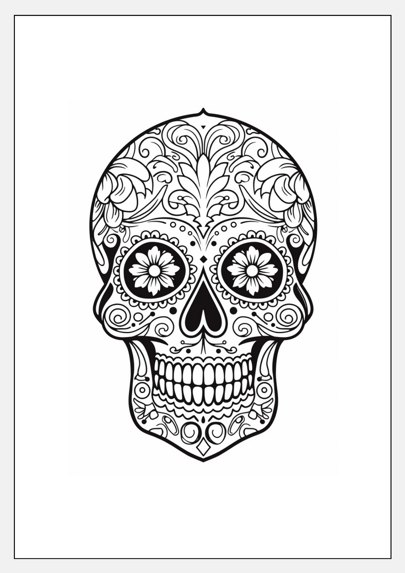 Skulls Colouring Book 2 (downloadable digital product)