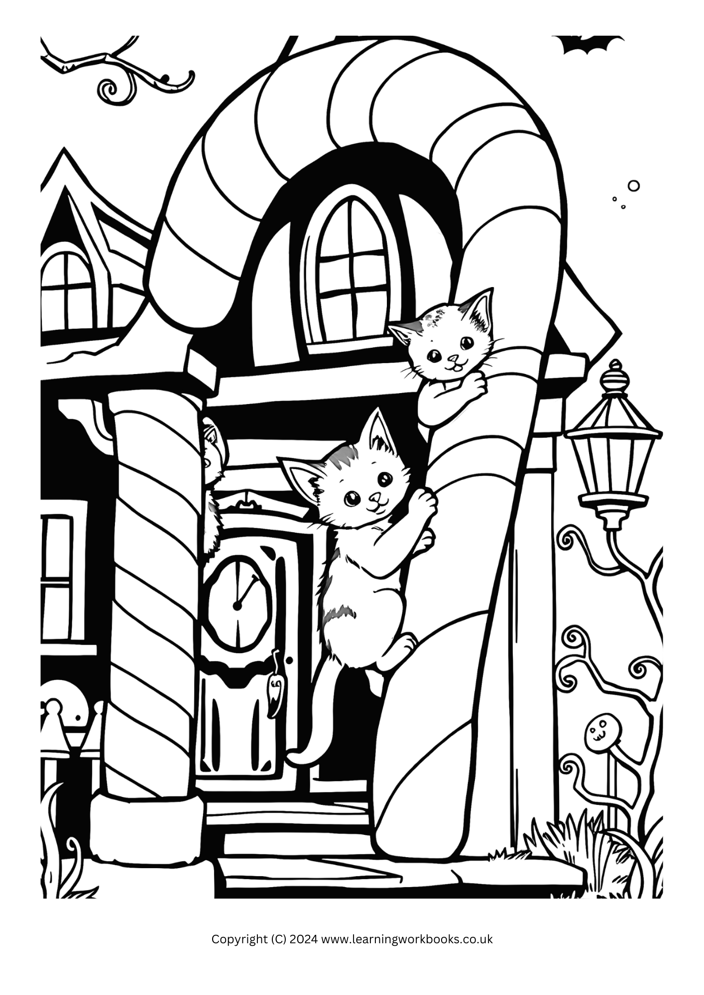 Mischievous Kittens Halloween Colouring Book (downloadable digital product)