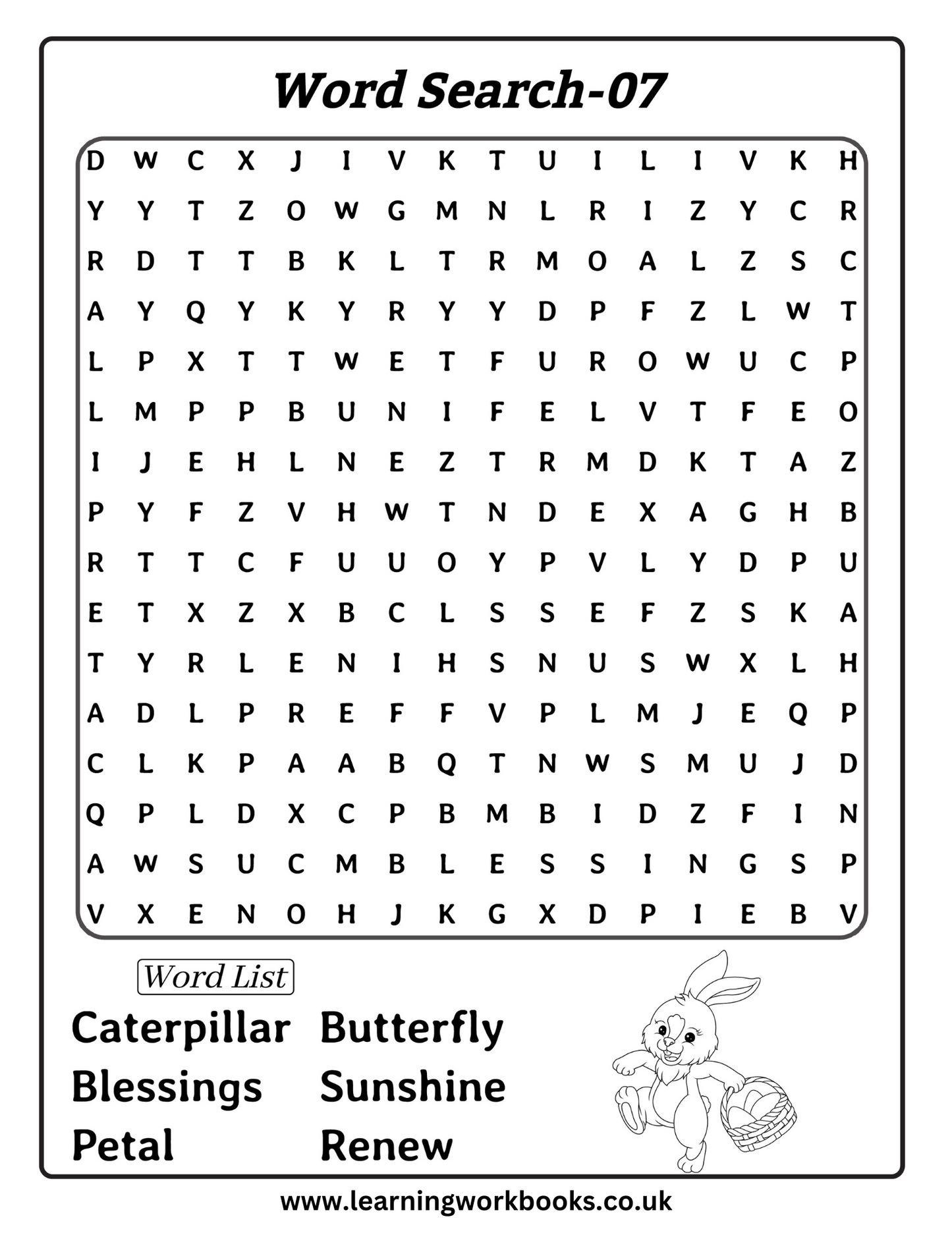 Easter Word Search Puzzle Book 1 (downloadable digital product)
