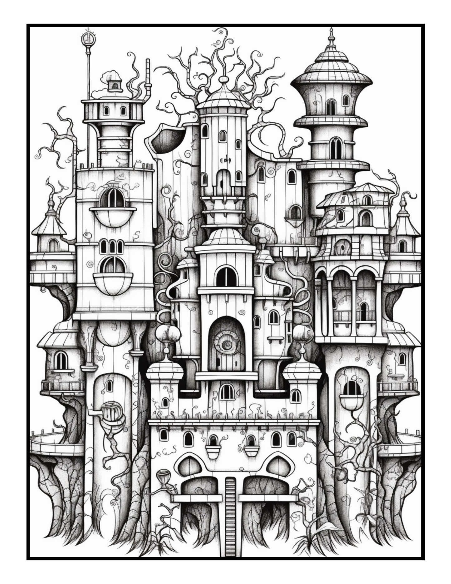 Castles Colouring Book 2 (downloadable digital product)