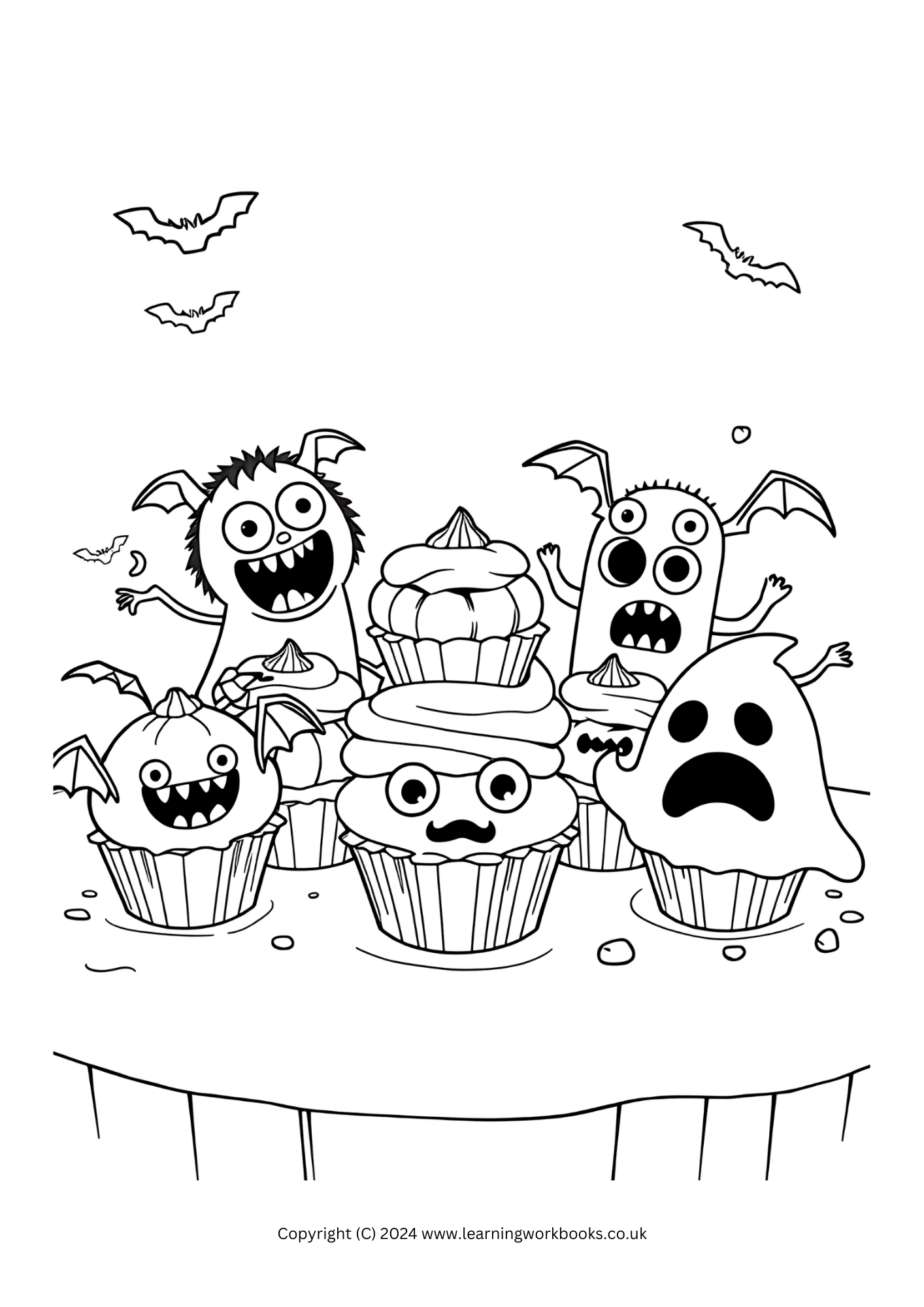 Halloween Tea Party Colouring Book (downloadable digital product)