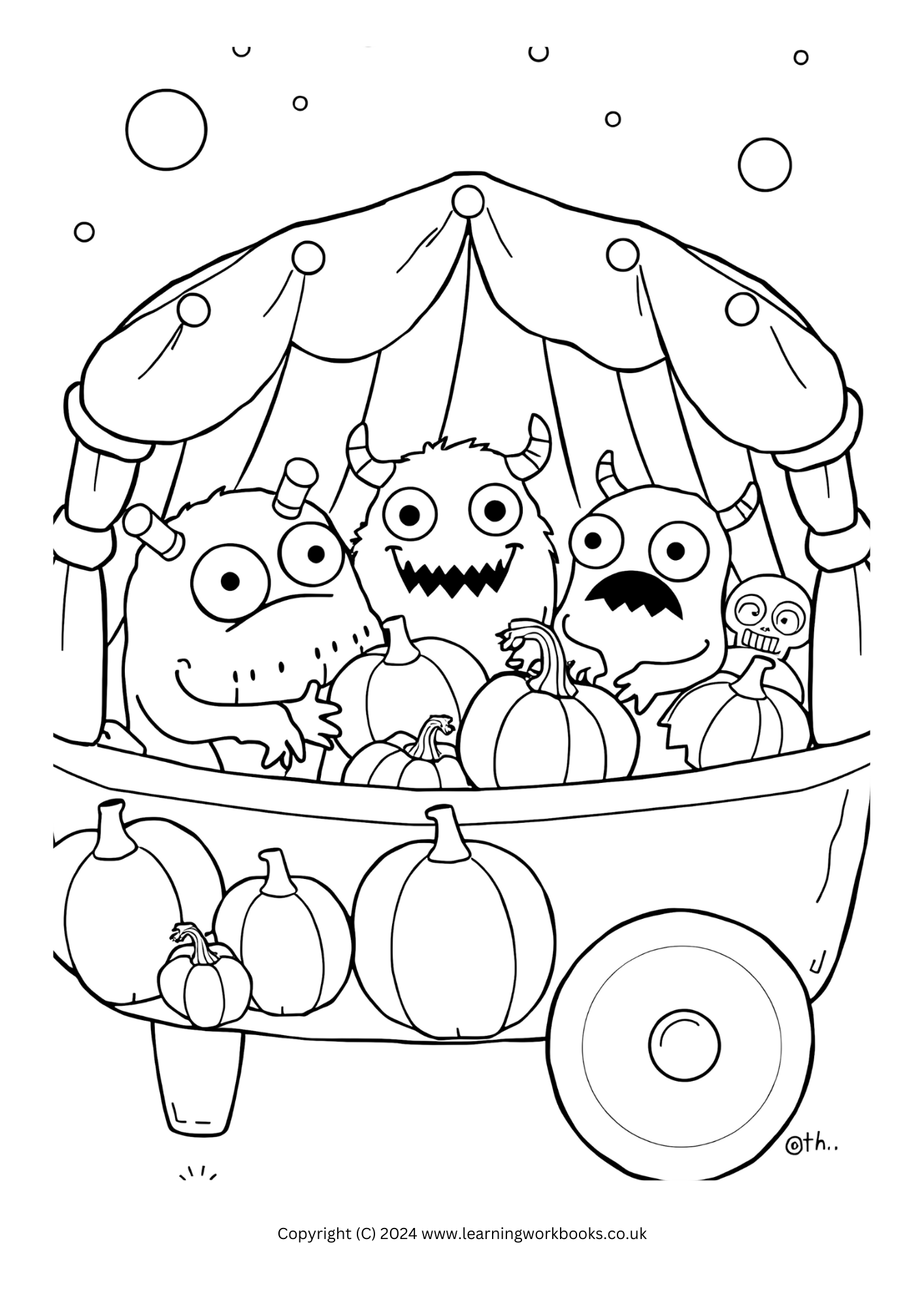 Cuddle Monsters Halloween Colouring Book (downloadable digital product)
