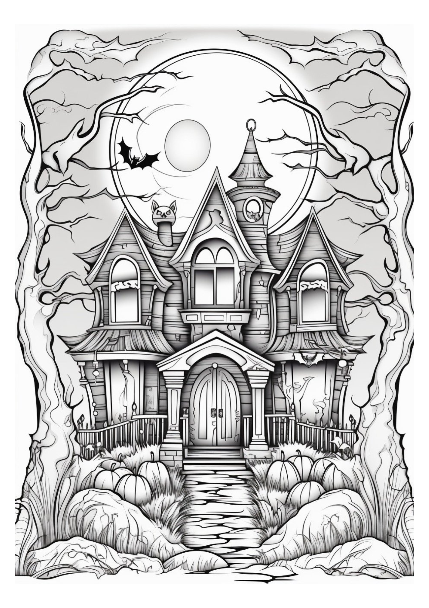Haunted House Colouring Book (downloadable digital product)