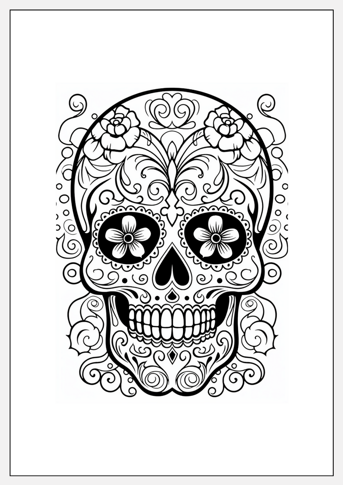 Skulls Colouring Book 1 (downloadable digital product)