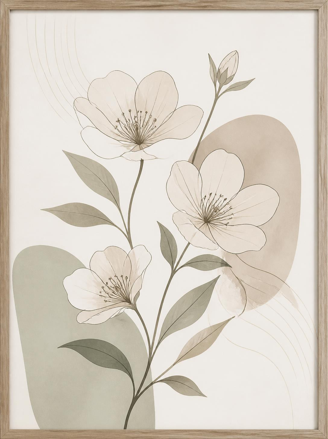 Minimalist Scandinavian Floral Art / Floral Printable Art 2 / Premium Printable Digital Download