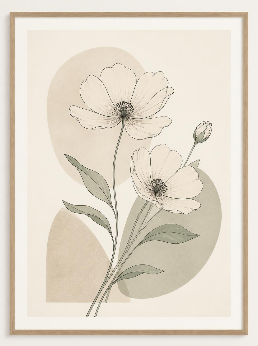 Minimalist Scandinavian Floral Art / Floral Printable Art 3 / Premium Printable Digital Download