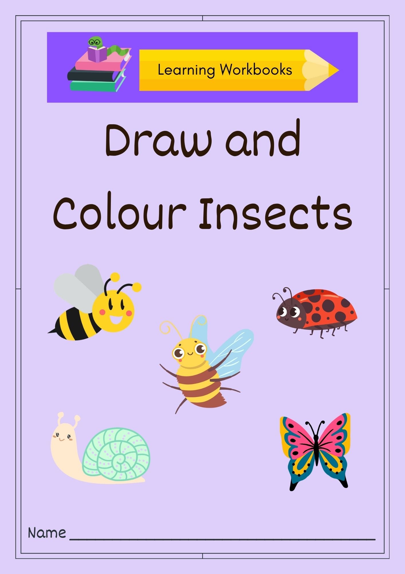 Draw and Colour Insects Book (downloadable digital product)
