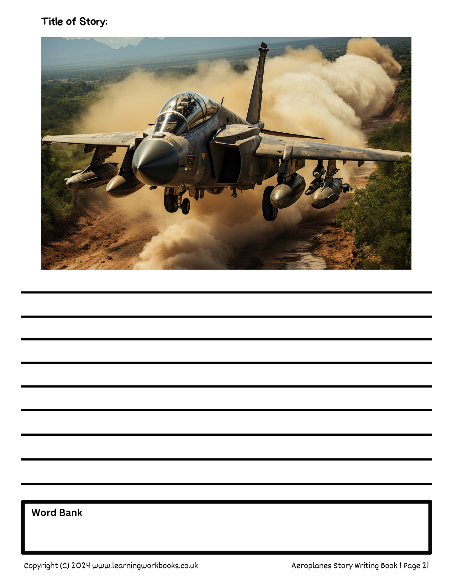 Aeroplanes Story Writing Book 1 (downloadable digital product)