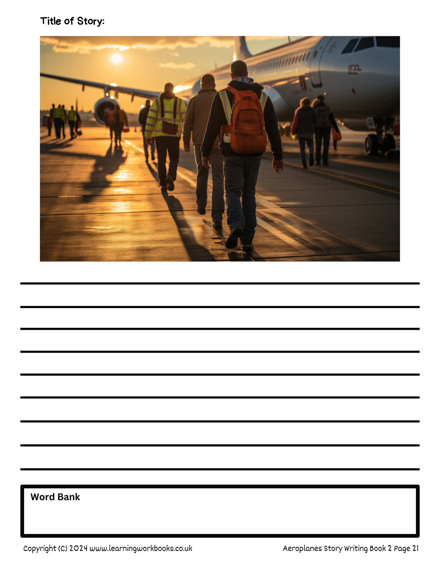 Aeroplanes Story Writing Book 2 (downloadable digital product)