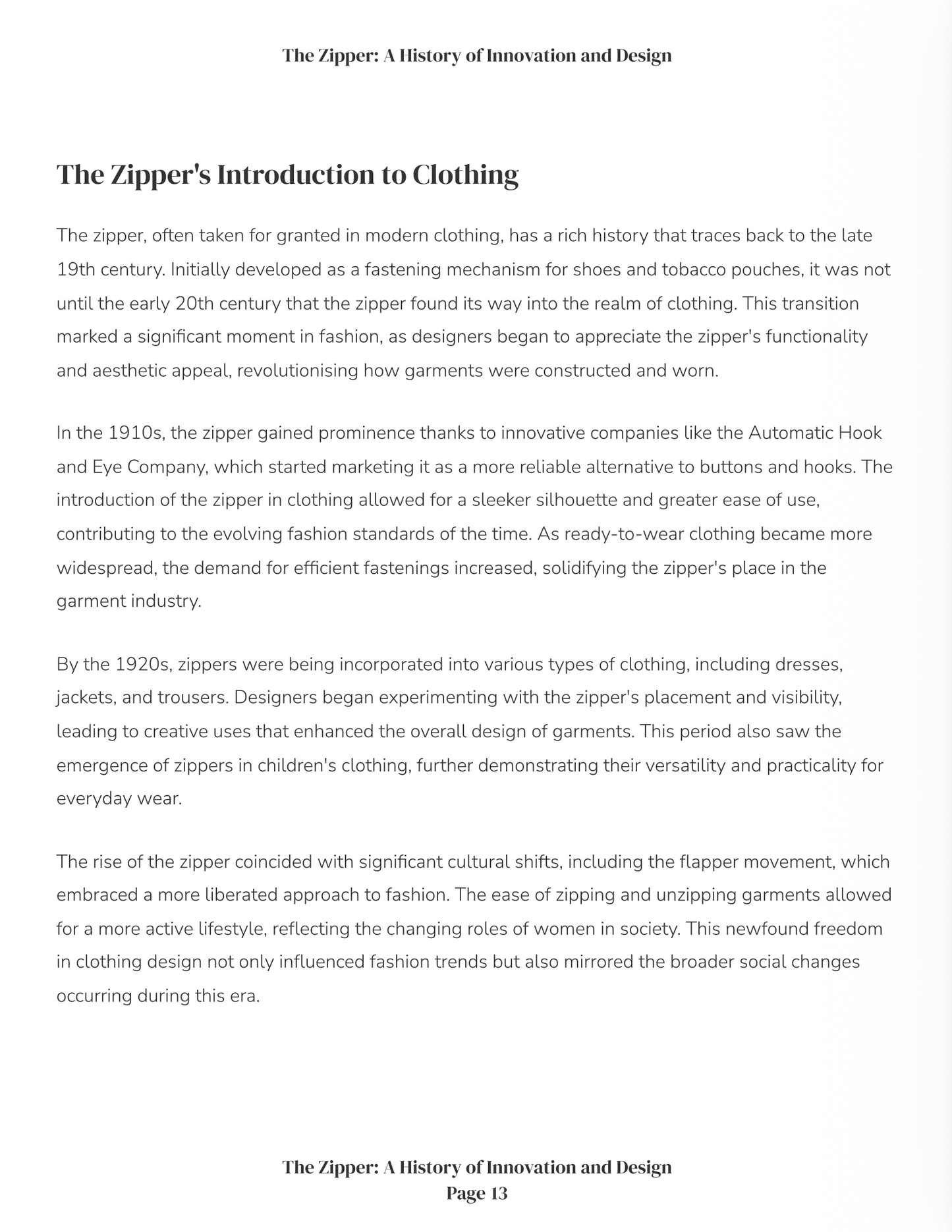The Zipper: A History of Innovation and Design (downloadable digital product)